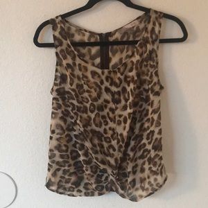 Sheer Leopard Print Tank